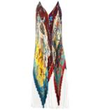 Jimmy Choo Printed Pleated Silk Dress