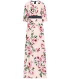 Dolce & Gabbana Floral-printed Velvet Dress