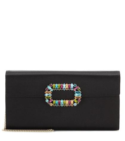 Roger Vivier Envelope Sexy Choc Satin Clutch