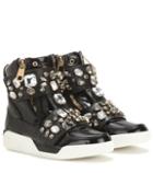 Dolce & Gabbana Embellished High-top Leather Sneakers
