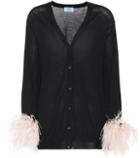Prada Exclusive To Mytheresa.com – Feather-trimmed Wool Cardigan