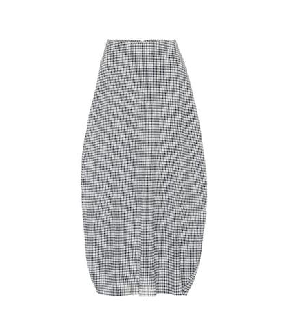 Jil Sander Checked Cocoon Skirt
