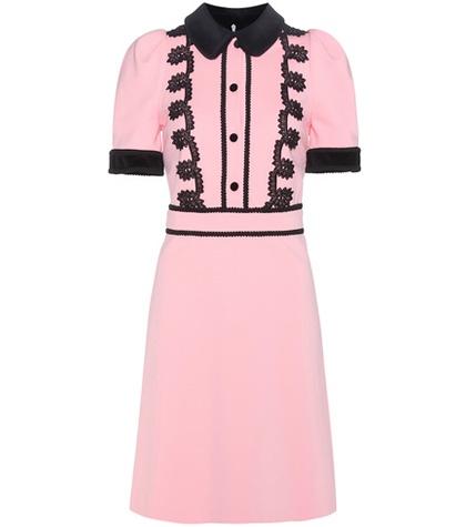Gucci Lace-trimmed Crêpe Dress