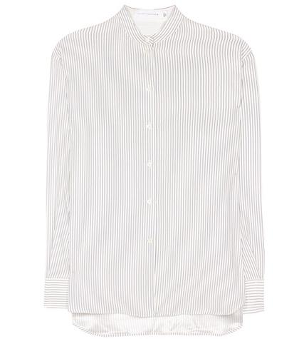 Saint Laurent Silk Satin Pinstripe Shirt