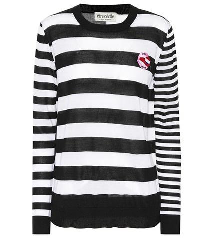 Tre Ccile Boyfriend Striped Wool Sweater