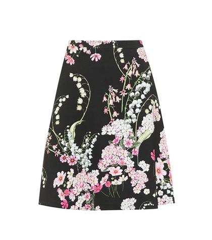 Giambattista Valli Floral-printed Crêpe Skirt