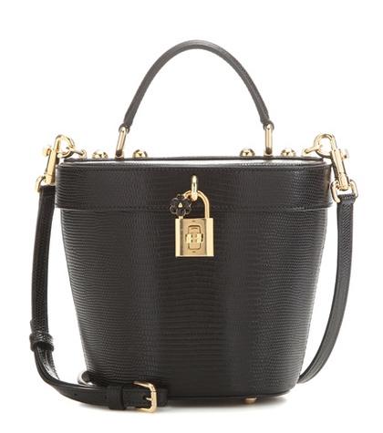 Dolce & Gabbana Embossed Leather Bucket Bag