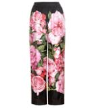 Dolce & Gabbana Floral-printed Silk Trousers