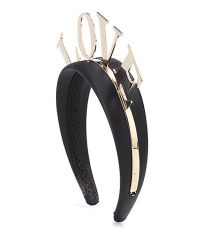 Roger Vivier Embellished Satin Headband