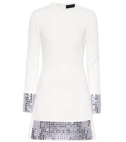 David Koma Embellished Stretch Wool Minidress