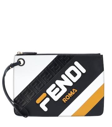 Fendi Fendi Mania Leather Clutch