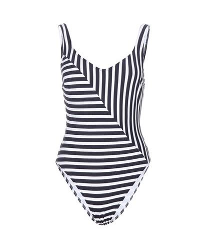 Roger Vivier Harley Striped Swimsuit