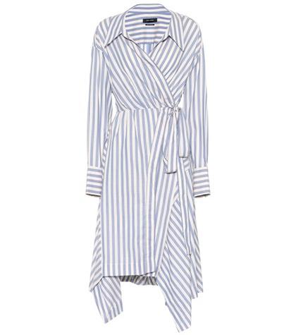 Isabel Marant Mila Striped Cotton Wrap Dress