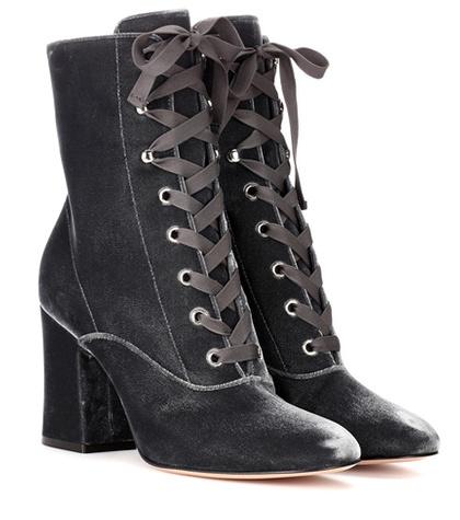 Gianvito Rossi Mackay 85 Velvet Ankle Boots