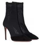 Gianvito Rossi Hot Stuff Suede And Mesh Ankle Boots