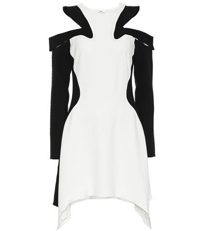 Mugler Crêpe Cold-shoulder Dress