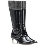 Christopher Kane Embellished Leather Knee-high Boots