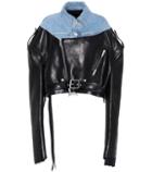 Unravel Leather And Denim Jacket