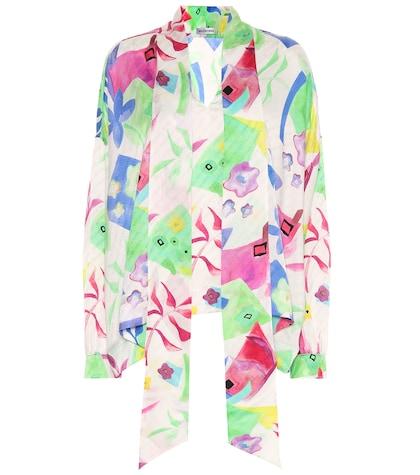 Balenciaga Printed Silk Blouse