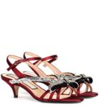 N21 Satin Kitten-heel Sandals