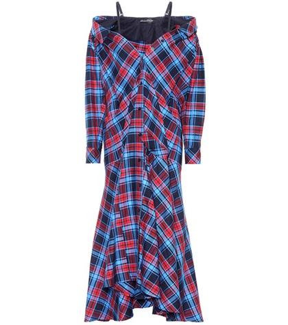 Diane Von Furstenberg Plaid Cotton Dress