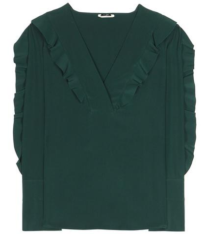 Fendi Ruffled Silk Shirt
