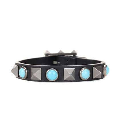 Bower Swimwear Valentino Garavani Rockstud Rolling Leather Bracelet