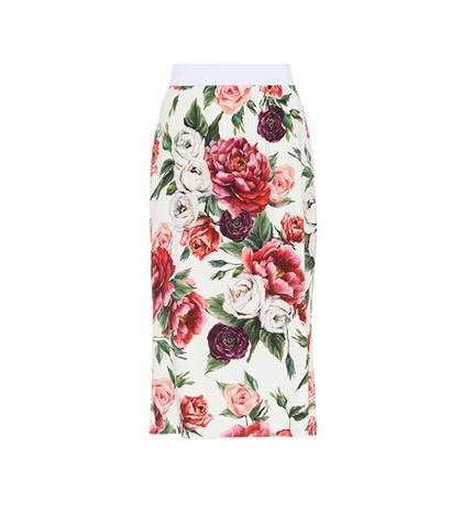 Dolce & Gabbana Floral Crêpe Skirt