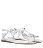 J Brand Thong Chips Embellished Leather Sandals