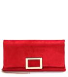 Roger Vivier Ines Small Suede Clutch