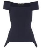 Roland Mouret Beal Crêpe Knit Top