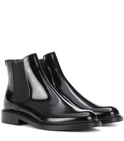Saint Laurent Patent Leather Chelsea Boots