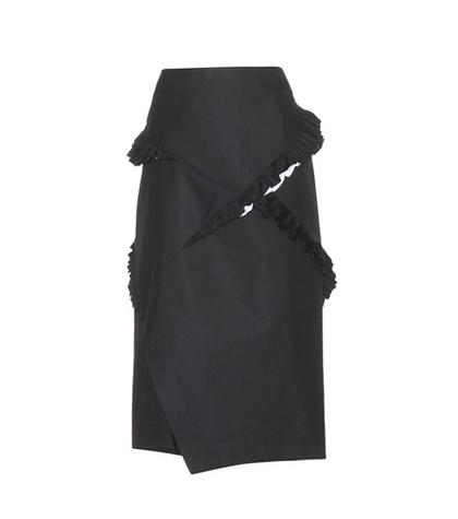 Rick Owens Acacia Ruffled Cotton And Wool-blend Skirt