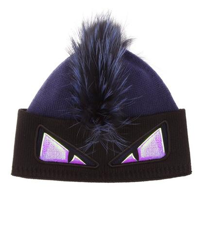 Temperley London Fur-trimmed Beanie