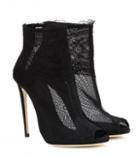 Dolce & Gabbana Lace Peep-toe Ankle Boots