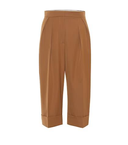 Msgm Kids Capra Wool Gabardine Shorts