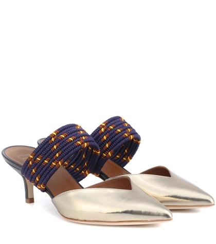 Malone Souliers Maisie 10 Metallic Leather Mules