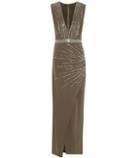 Balmain Sequined Jersey Gown