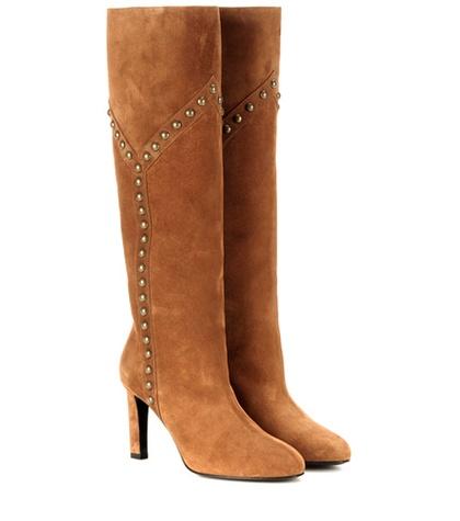 Fendi Grace 105 Embellished Suede Boots