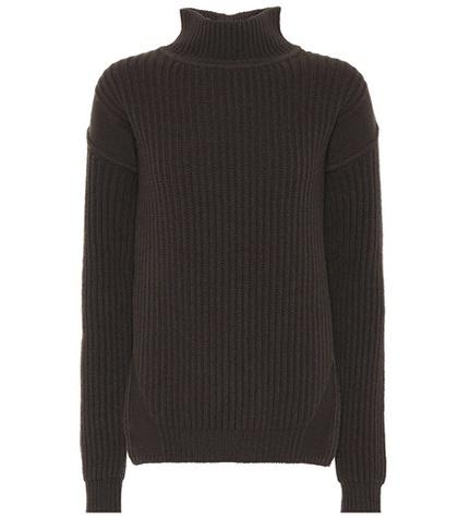 Rick Owens Ribbed Wool Turtleneck Sweater