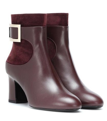 Roger Vivier Trompette Leather And Suede Ankle Boots