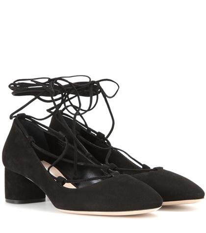 Miu Miu Suede Lace-up Pumps