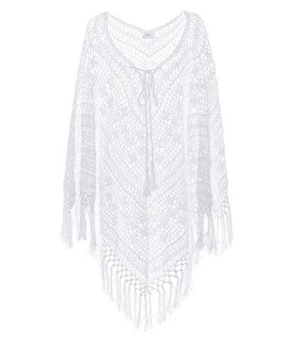 Anna Kosturova Tassel Crocheted Cotton Poncho