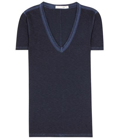 Saint Laurent V-neck Cotton T-shirt