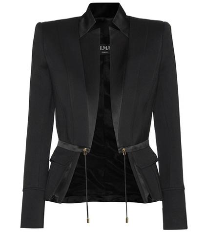 Balmain Silk Satin And Cotton Jacket