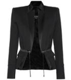 Balmain Silk Satin And Cotton Jacket