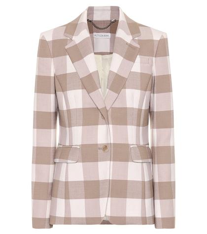 Altuzarra Checked Stretch Wool Blazer