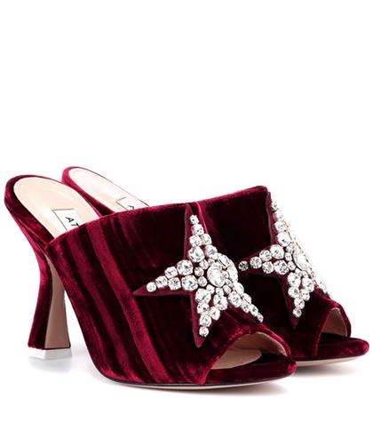 Alexander Mcqueen Debbie Velvet Mules