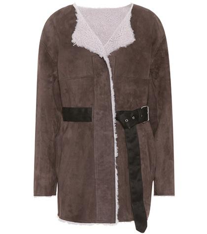 Isabel Marant Arsene Shearling-lined Suede Jacket