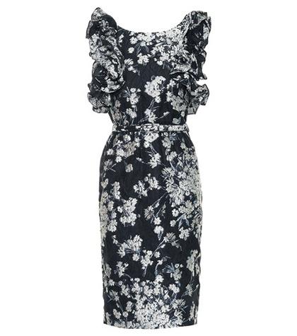 Co Belted Jacquard Dress